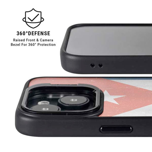 Cuban Flag Distressed iPhone 13 Kickstand Case